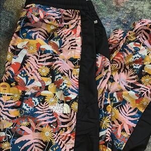 The North Face Floral Print Black & Pink Track Pants